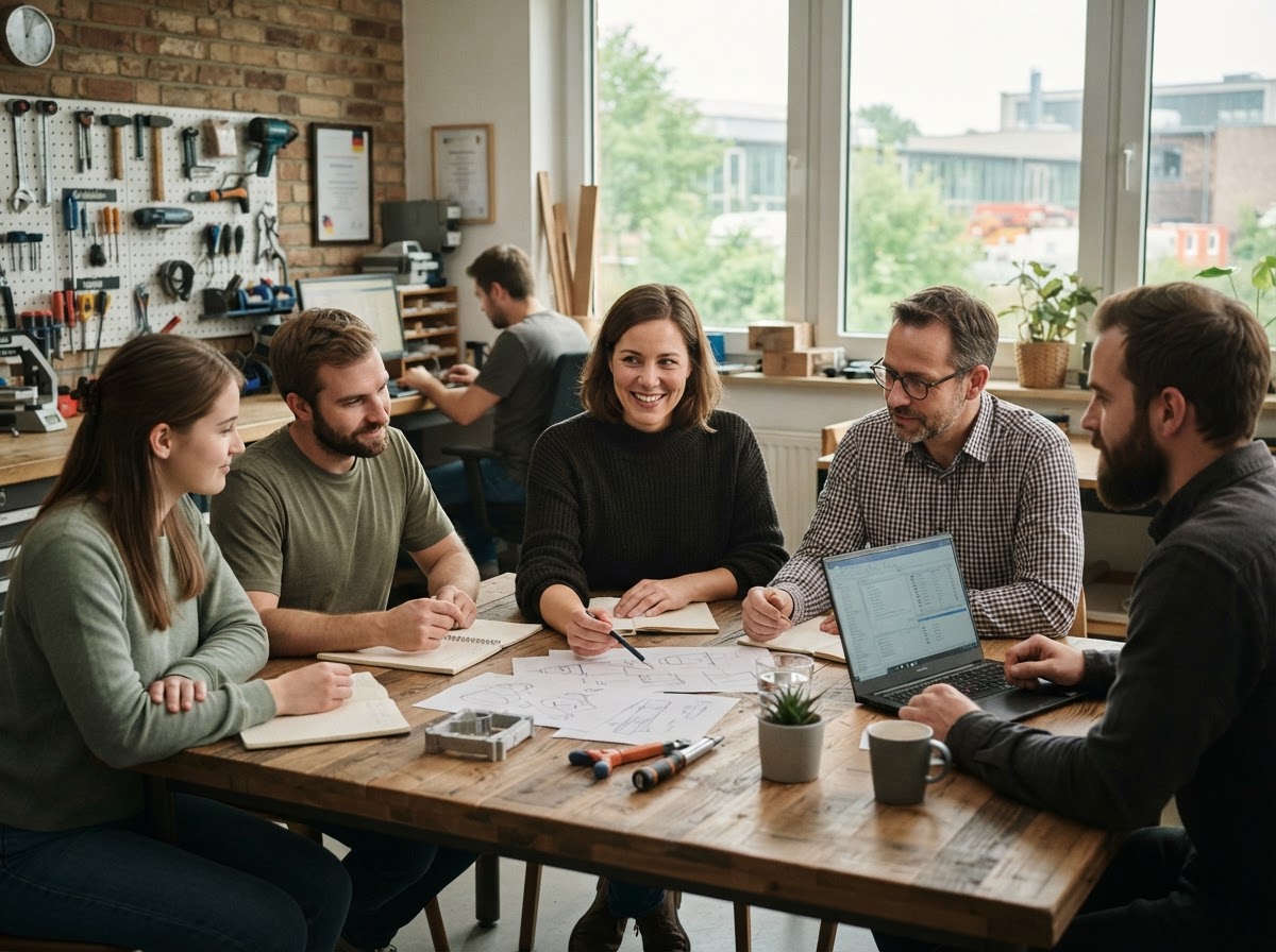 Glüntaro Team bei der Analyse von Finanzdaten in einer ruhigen Arbeitsumgebung